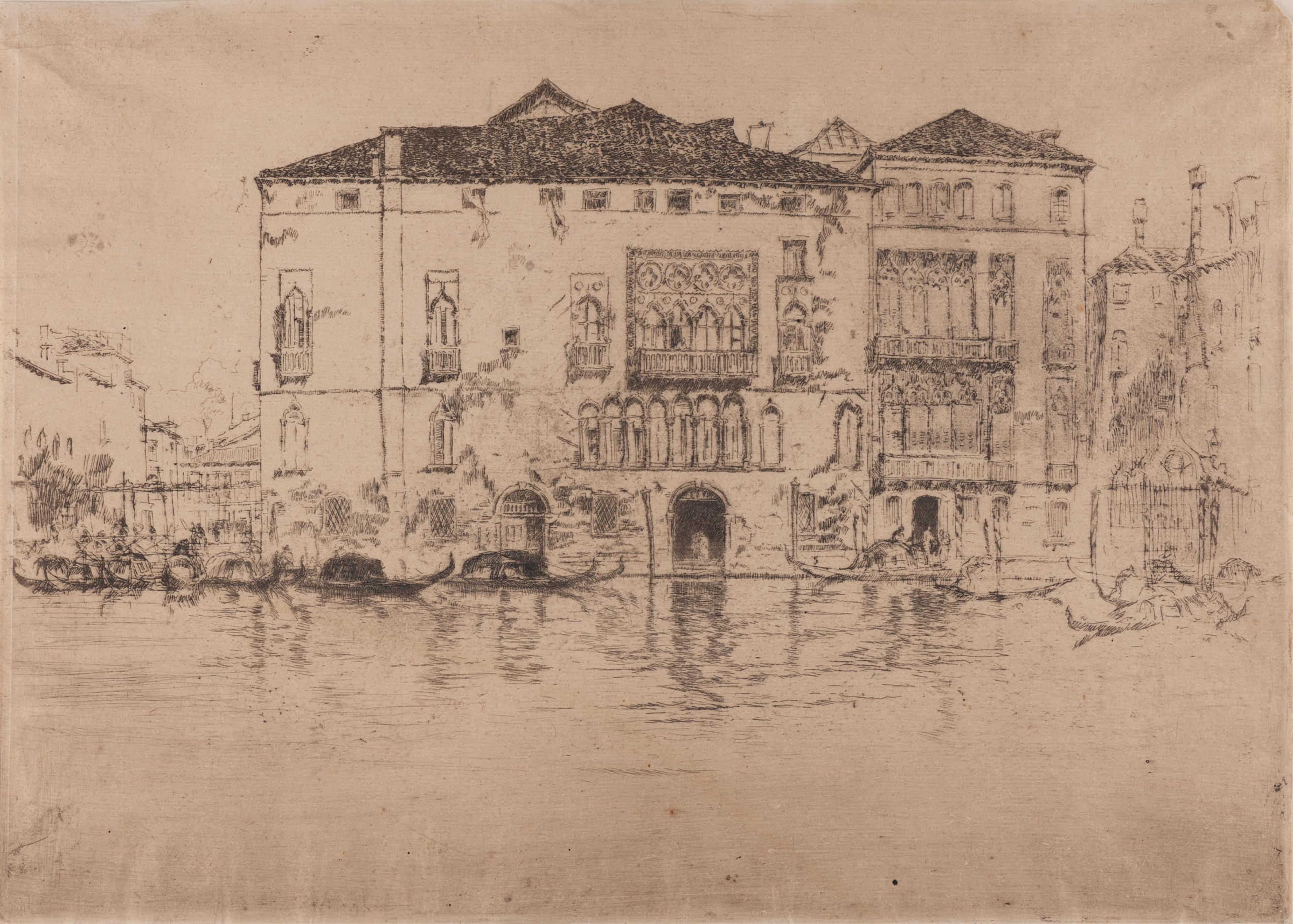 James Abbott McNeill Whistler. <i>The Palaces</i>, n.d. Etching and drypoint on paper. Brooklyn Museum, Gift of Mrs. Charles Pratt, 57.188.67. (Photo: Brooklyn Museum)