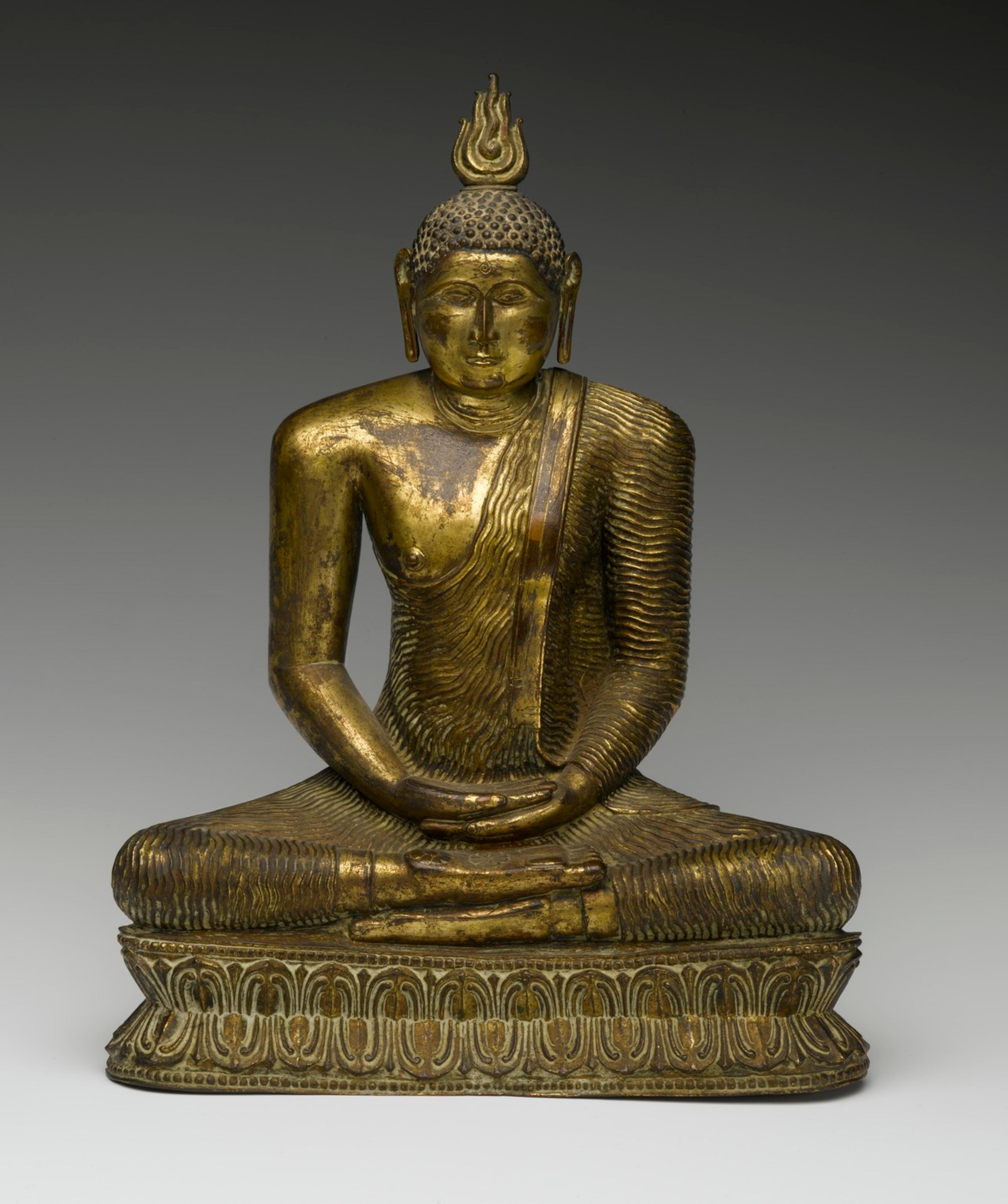 <i>Seated Buddha</i>, 18th century. Gilt bronze. Brooklyn Museum, Gift of Dr. Bertram H. Schaffner, 84.267.1. (Photo: Brooklyn Museum)