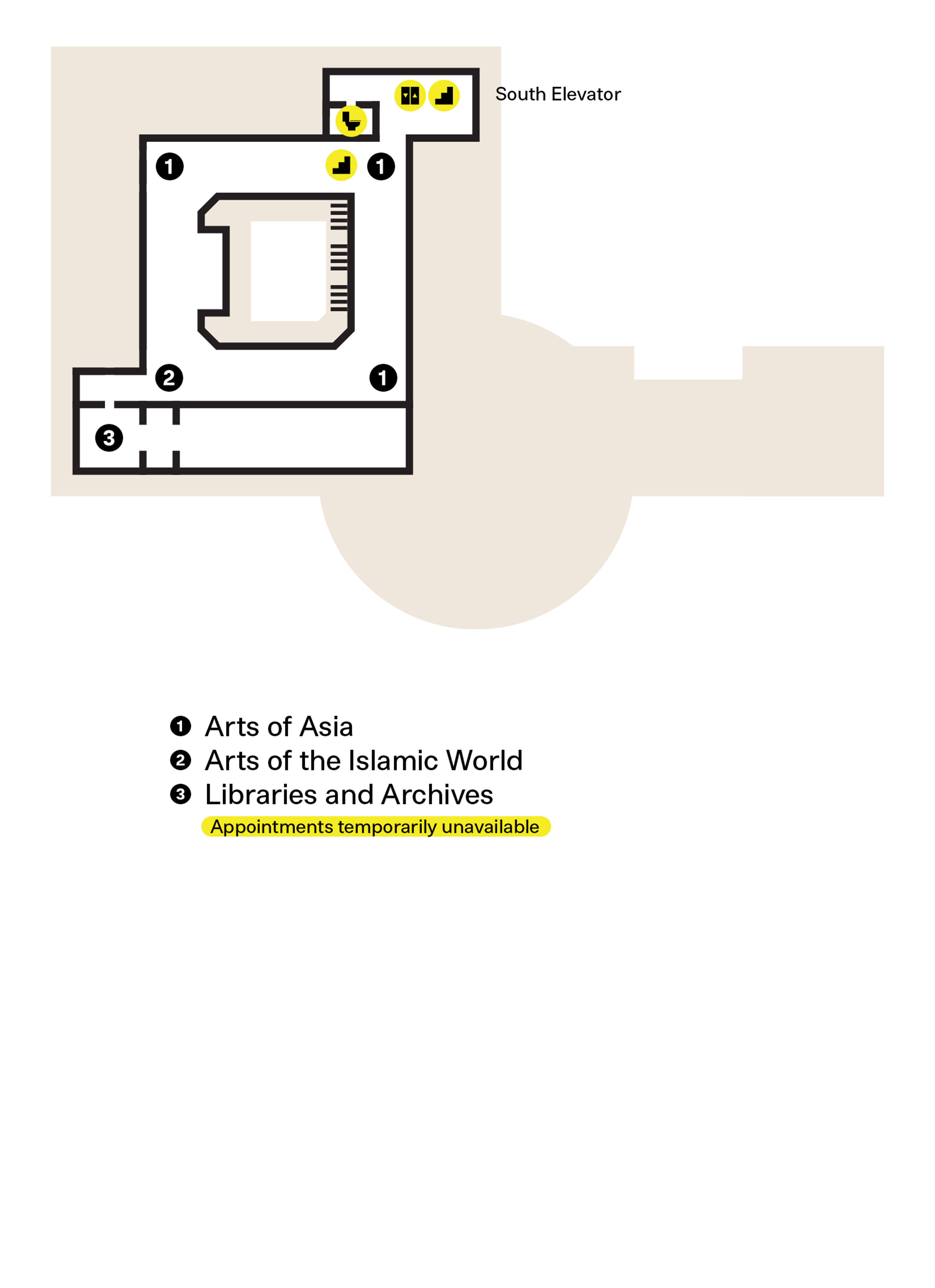 Map of the second floor