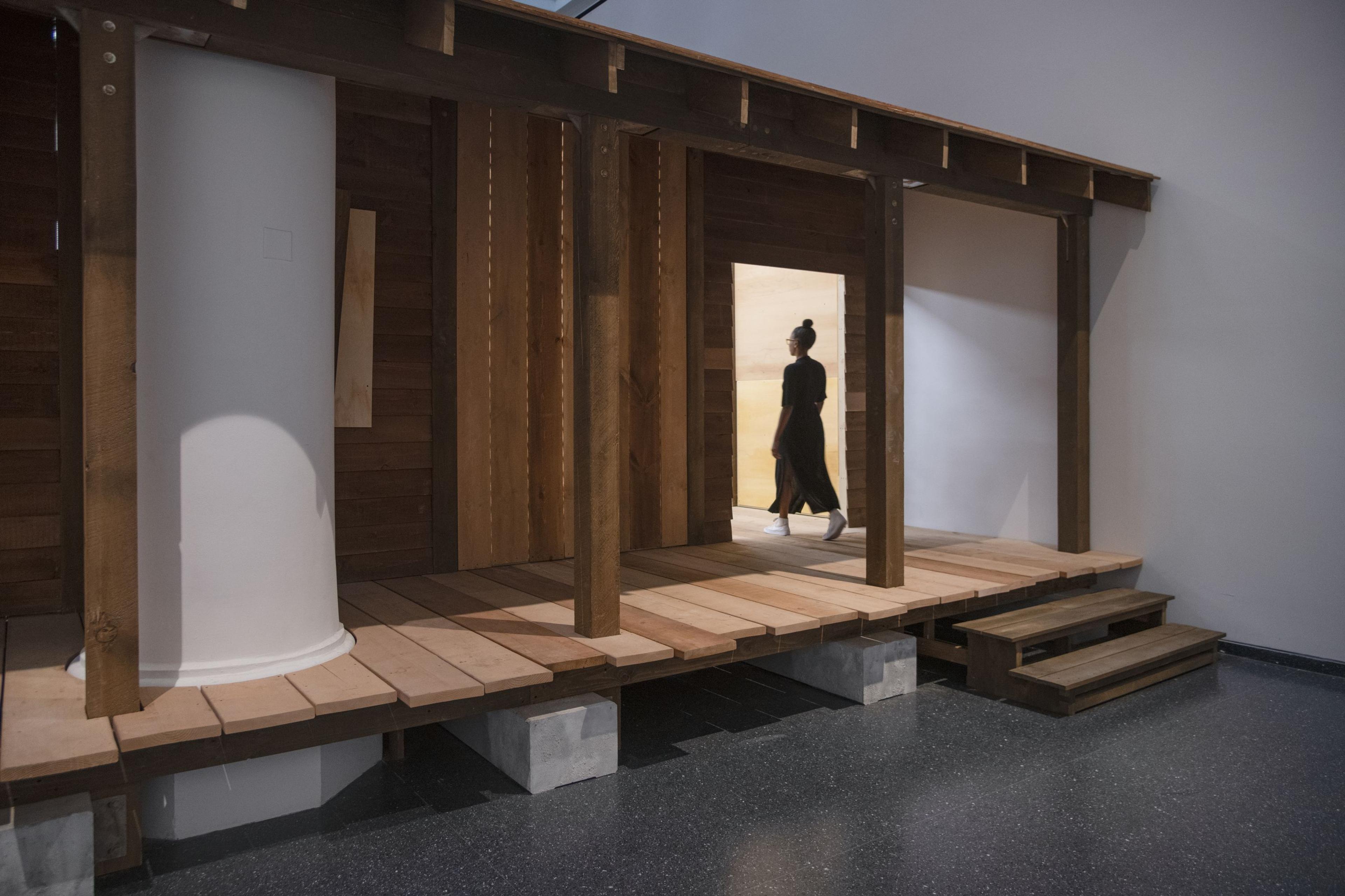 Installation view, Virgil Abloh: “Figures of Speech.” Brooklyn Museum, July 1, 2022–January 29, 2023. (Photo: Danny Perez, Brooklyn Museum)