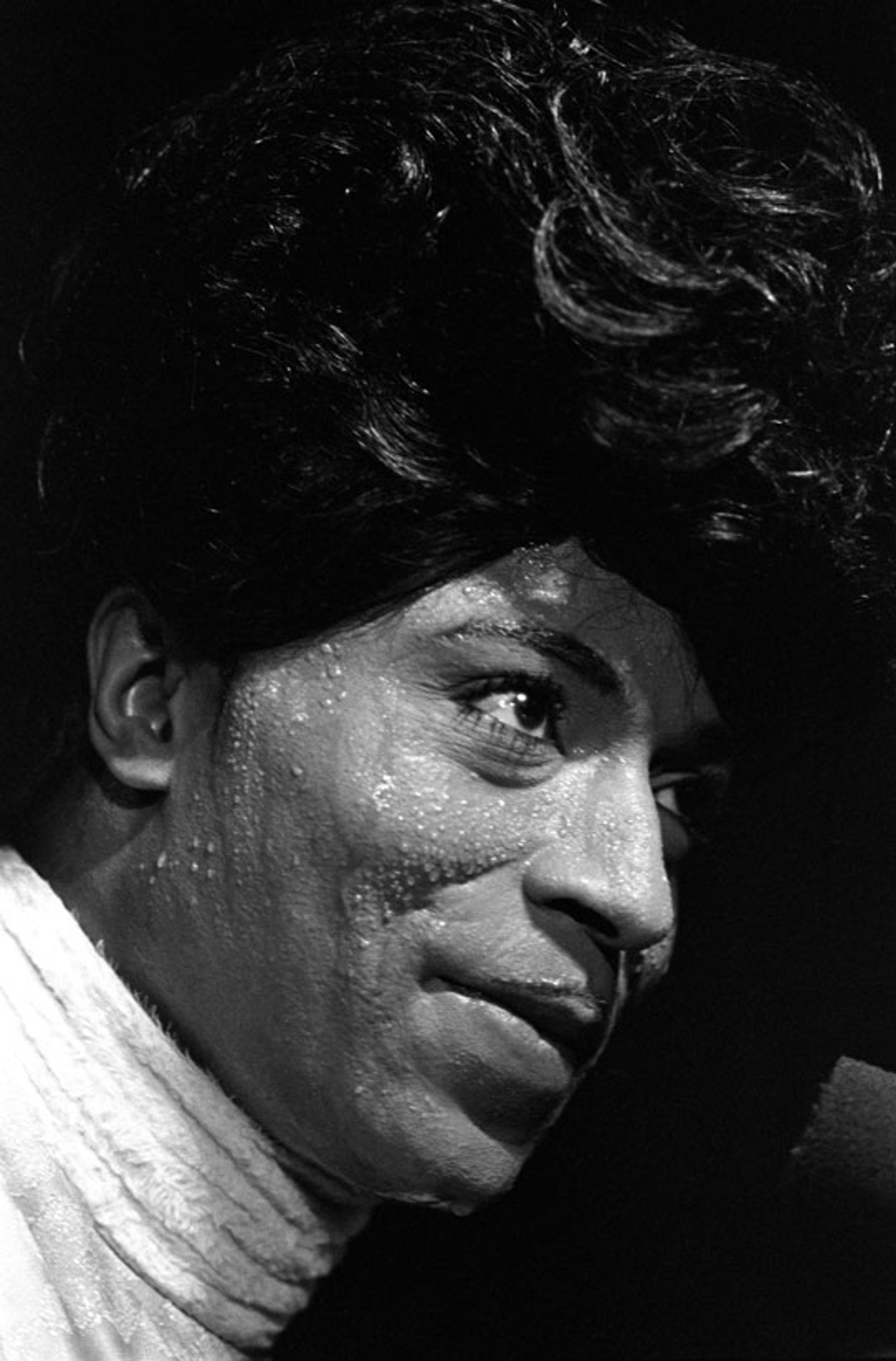 Baron Wolman (American, born 1937). Little Richard, Fillmore West, San Francisco, October 19, 1969 (printed circa 1985). Gelatin silver print. Courtesy of Baron Wolman