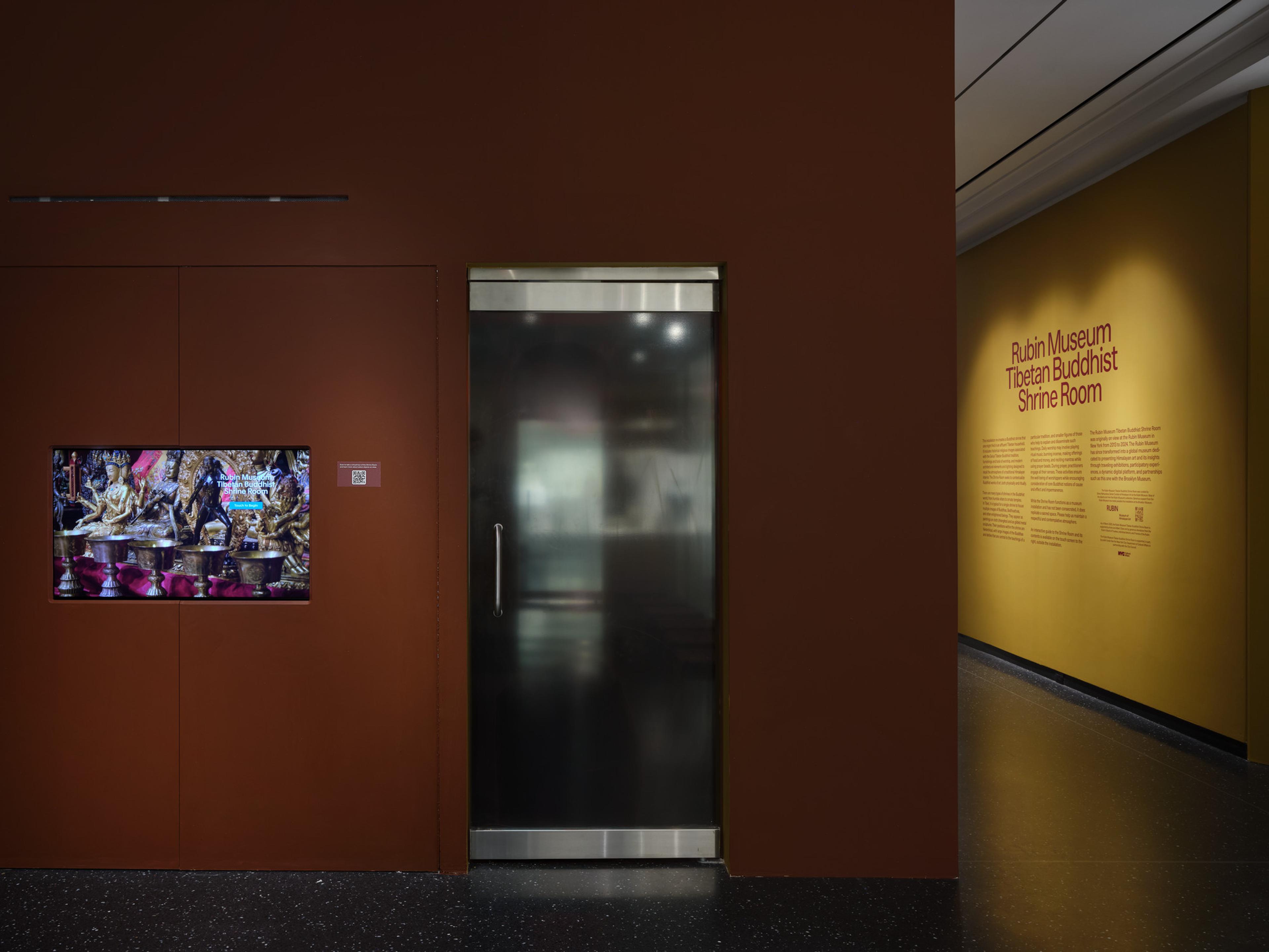 Installation view of the Rubin Museum Tibetan Buddhist Shrine Room. Brooklyn Museum, June 11, 2025–April 20, 2031. (Photo: Timothy Doyon)