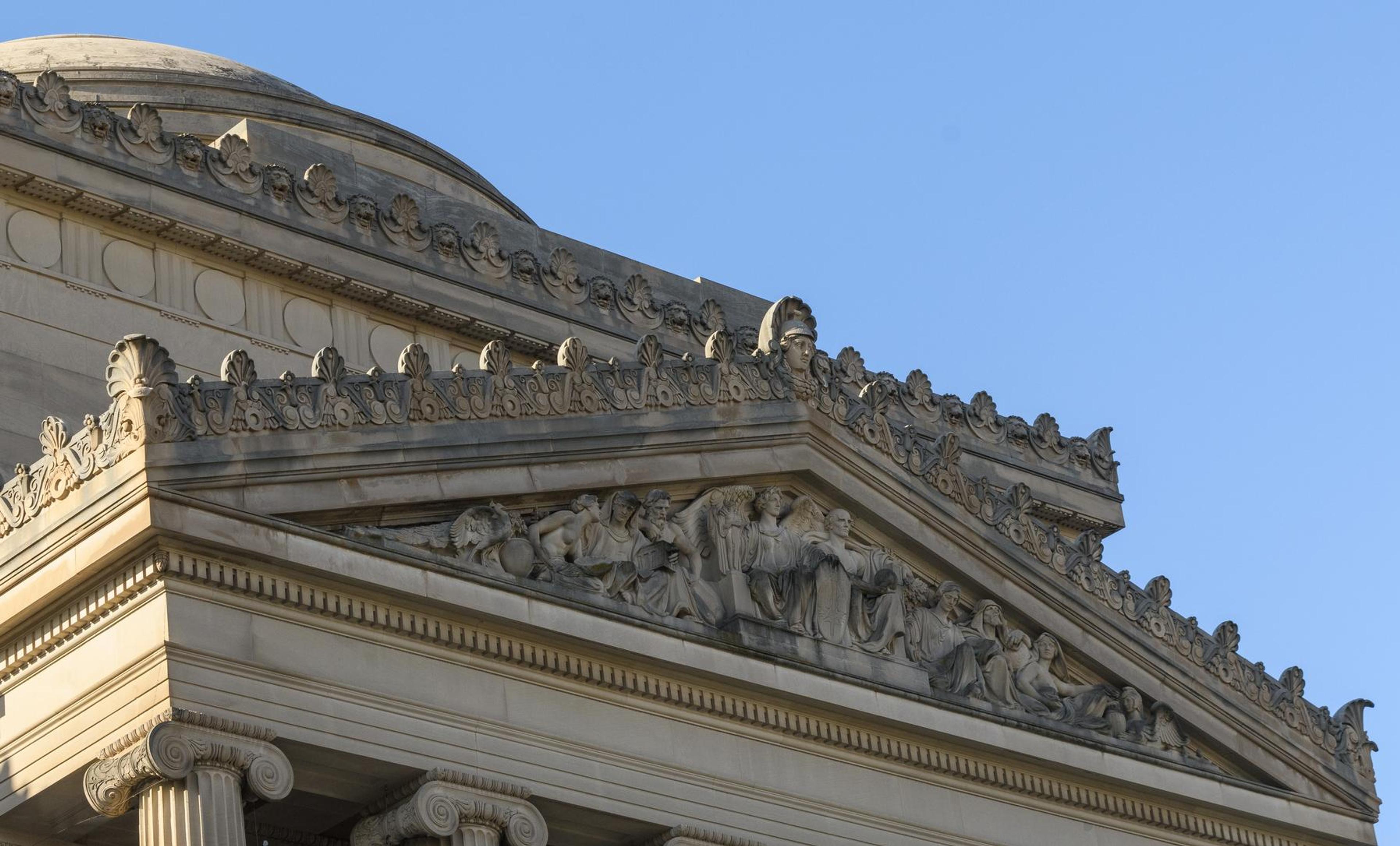 Detail of the Brooklyn Museum’s facade