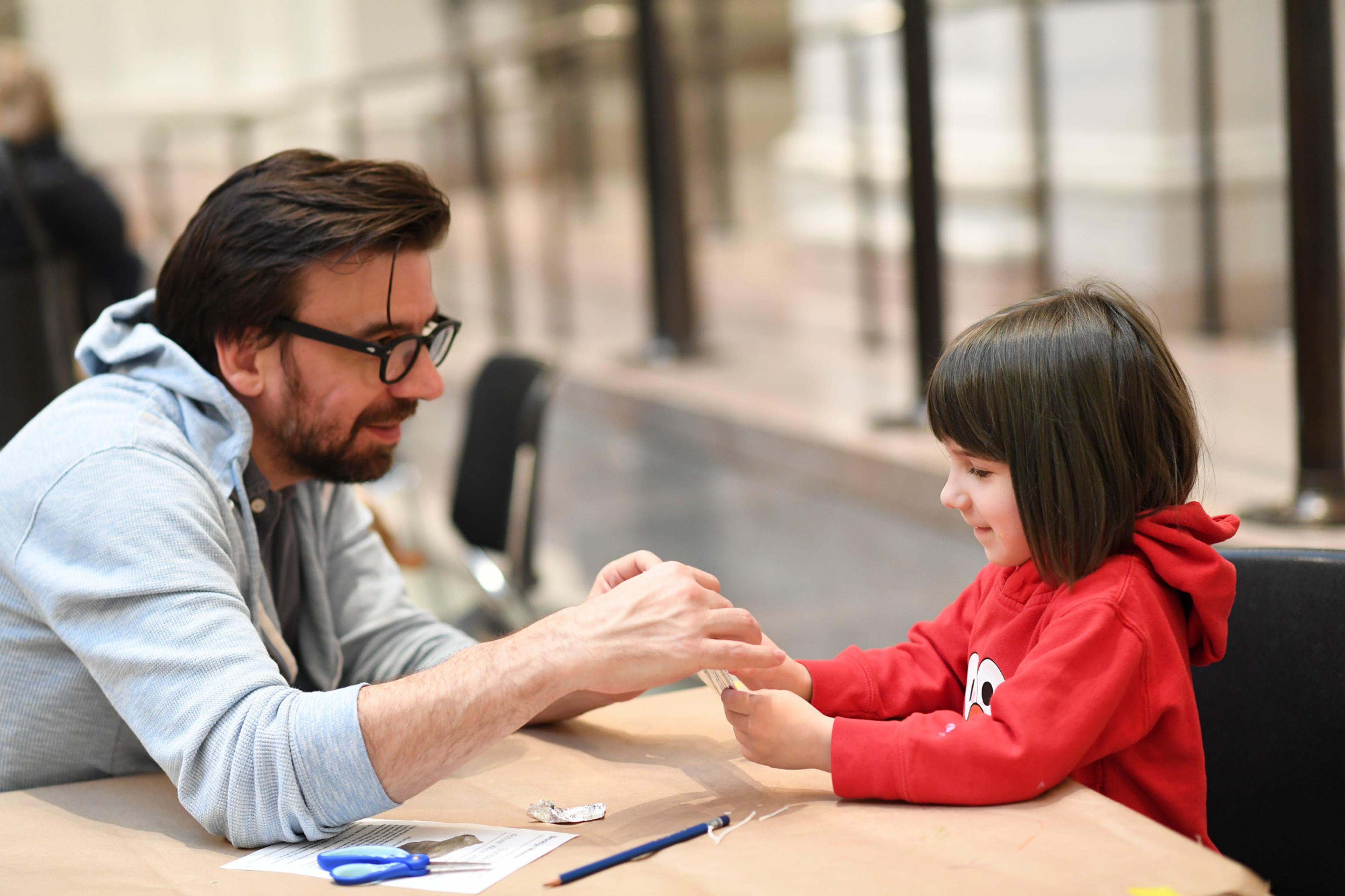 Participants in a family program at the Brooklyn Museum. (Photo: Elena Olivo)