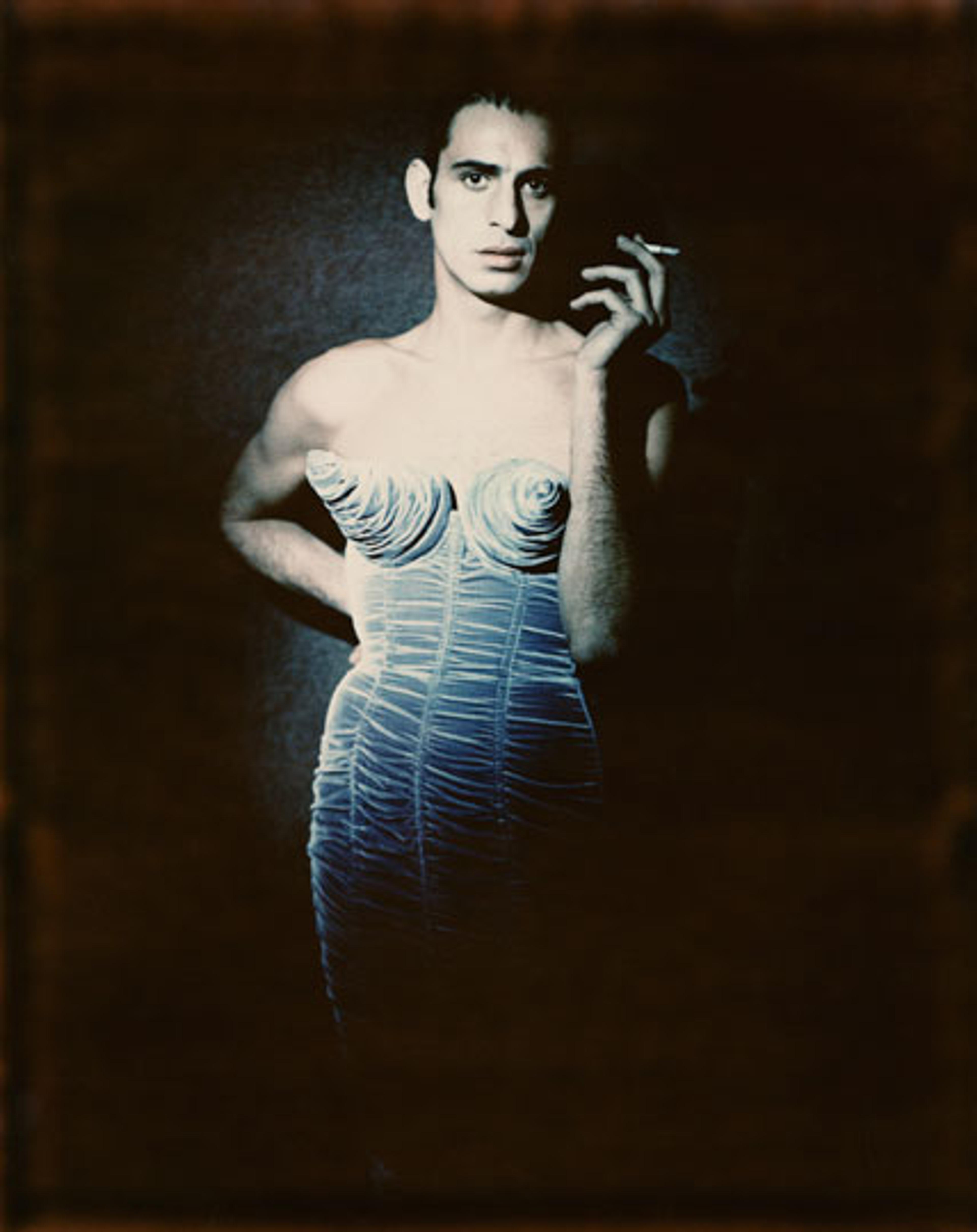 Paolo Roversi (Italian, born 1947). Tanel Bedrossiantz, 1992. Digital print, 15 × 12 in. (38.3 × 30.8 cm). Jean Paul Gaultier’s “Barbès” women’s ready-to-wear fall-winter collection of 1984–85. © Paolo Roversi