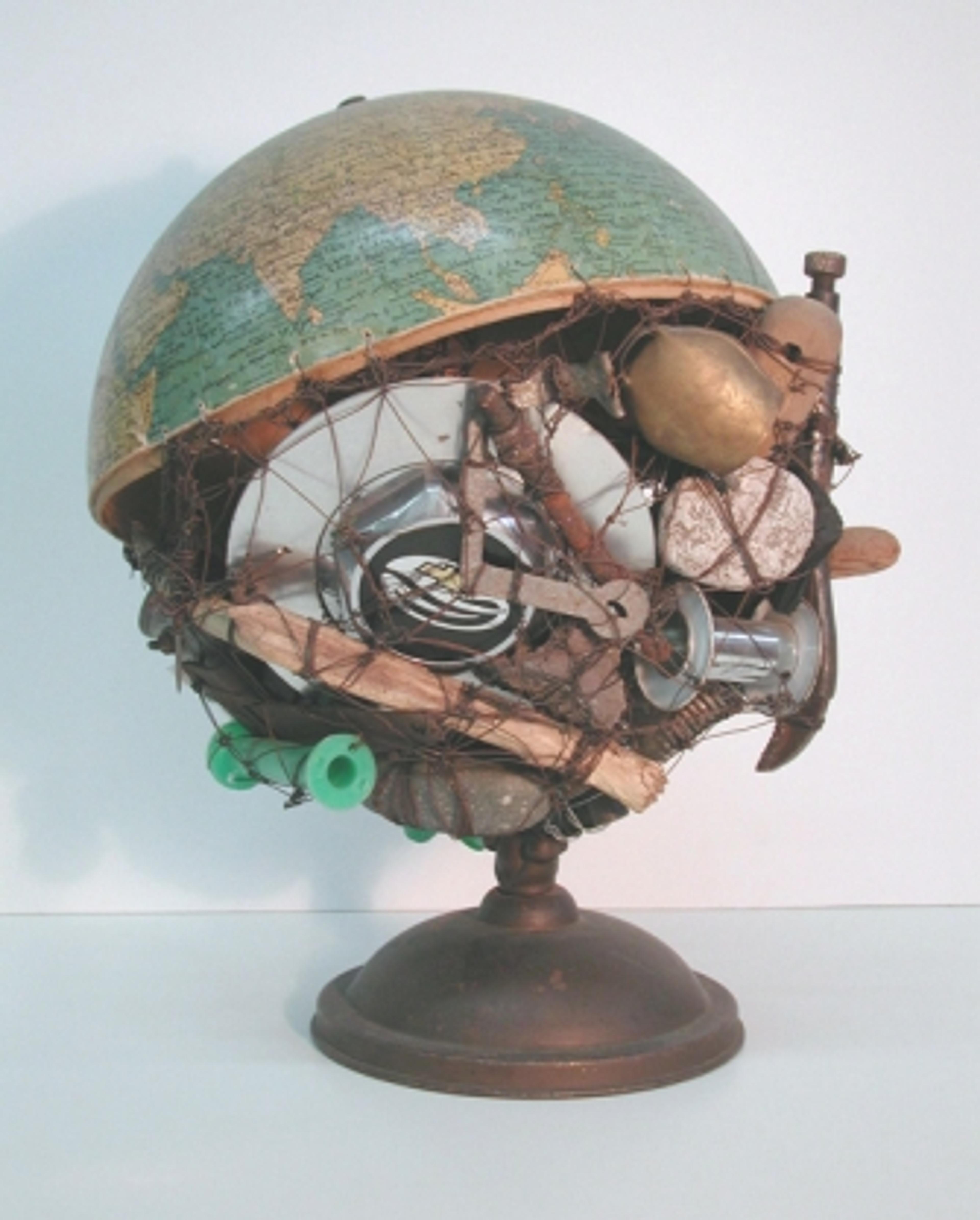 Arthur Simms (b. Jamaica 1961; works in United States), and Peter Orner (b. United States 1968). Globe: The Veld, 2004. Mixed media, 17 × 14 × 14 in. (43.2 × 35.6 × 35.6 cm). Courtesy of the artist