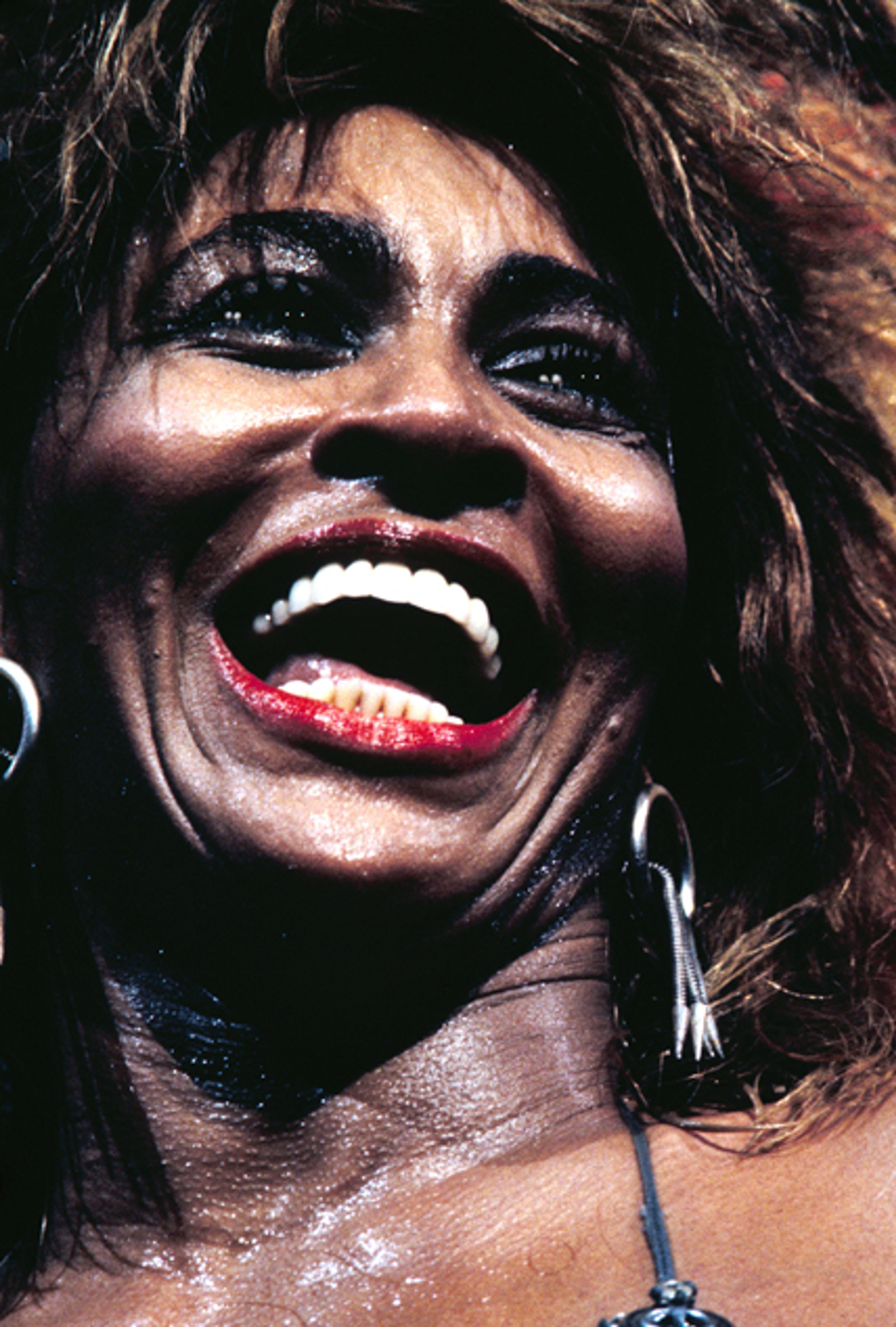 Henry Diltz (American, born 1938). Tina Turner, Universal Amphitheater, Los Angeles (detail), October 1985. Chromogenic print. © Henry Diltz