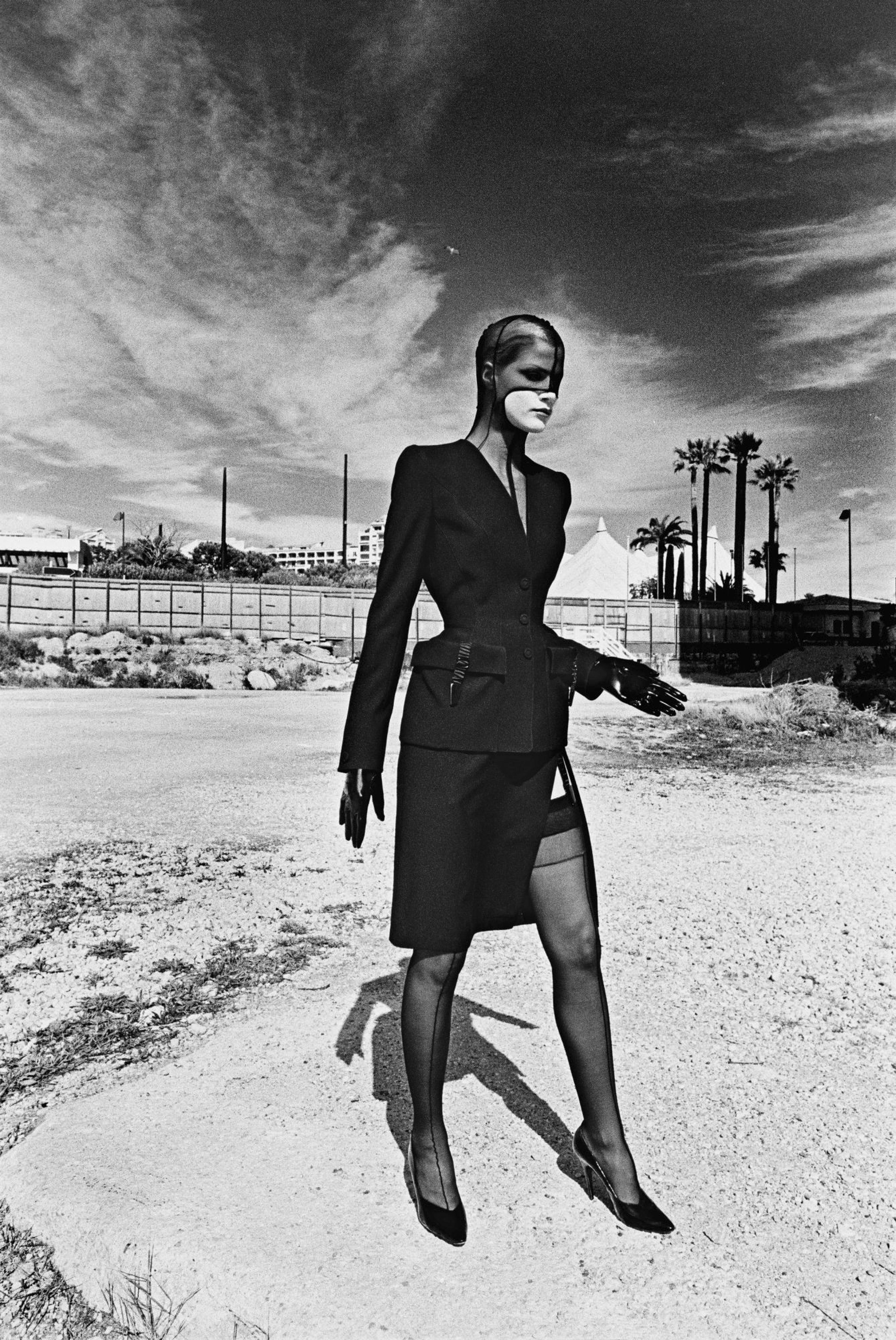 Helmut Newton (German, 1920–2004). Photo shoot for the catalogue of the collection Lingerie Revisited Monaco, 1998; Lingerie Revisited collection; Prêt-à-porter, Fall/Winter 1998–99, 1998–99. Inkjet print, 32 11/16 × 24 7/16 in. (83 × 62 cm), framed. Courtesy and  © Helmut Newton Foundation, Berlin