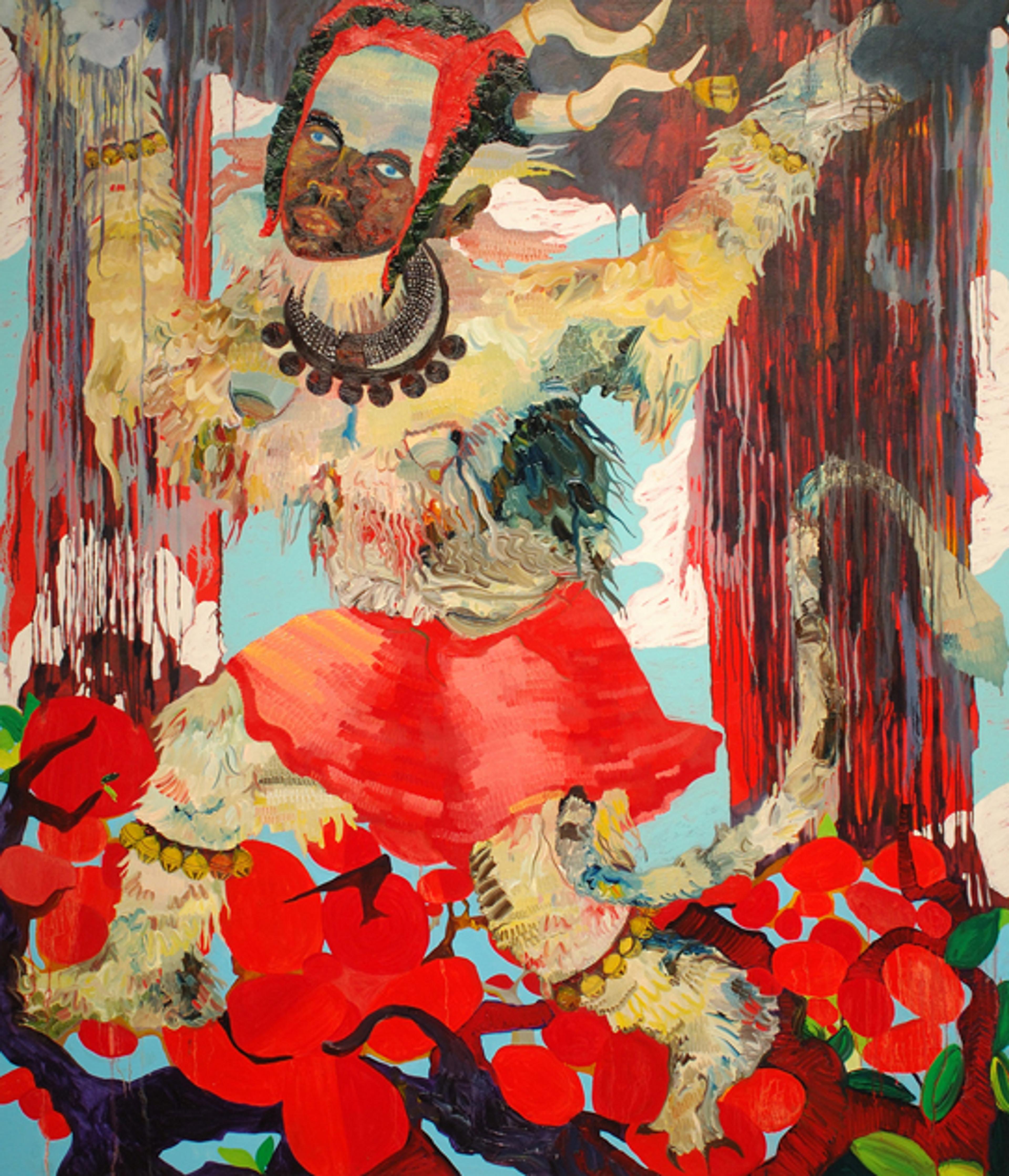 Mequitta Ahuja (U.S.A., b. 1976). Boogie Woogie, 2005. Oil on canvas. Lent by Ulrich Museum of Art, Wichita State University. (Photo: Jim Meyer, Jim Meyer Photography, Wichita, Kansas)