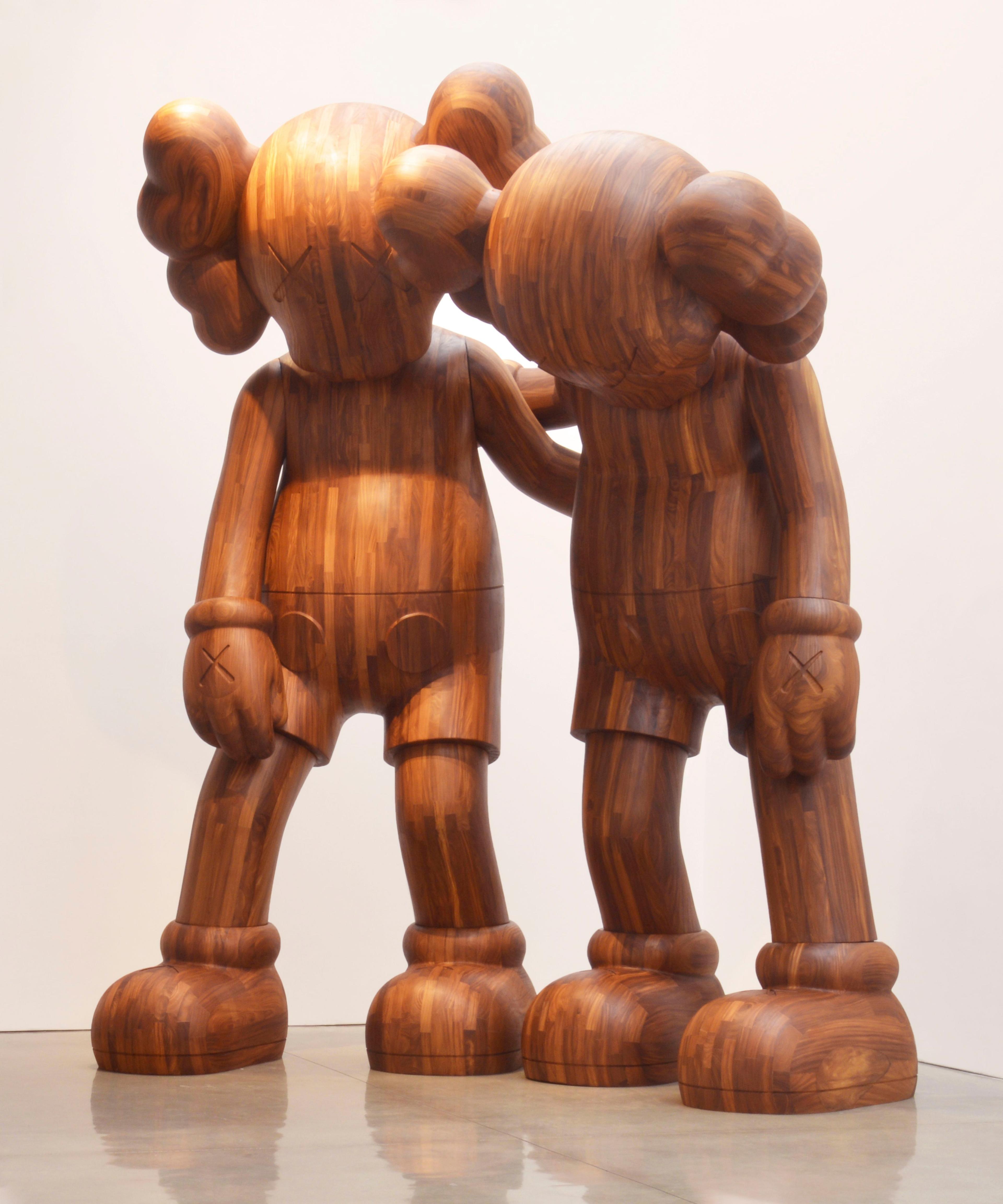 KAWS (American, born 1974). ALONG THE WAY, 2013. Wood, 216 × 176 × 120 in. (548.6 × 447 × 304.8 cm) overall. Brooklyn Museum; Gift in honor of Arnold Lehman, TL2015.27a–b. © KAWS, courtesy of the Mary Boone Gallery. (Photo: Adam Reich, courtesy of the Mary Boone Gallery, New York)