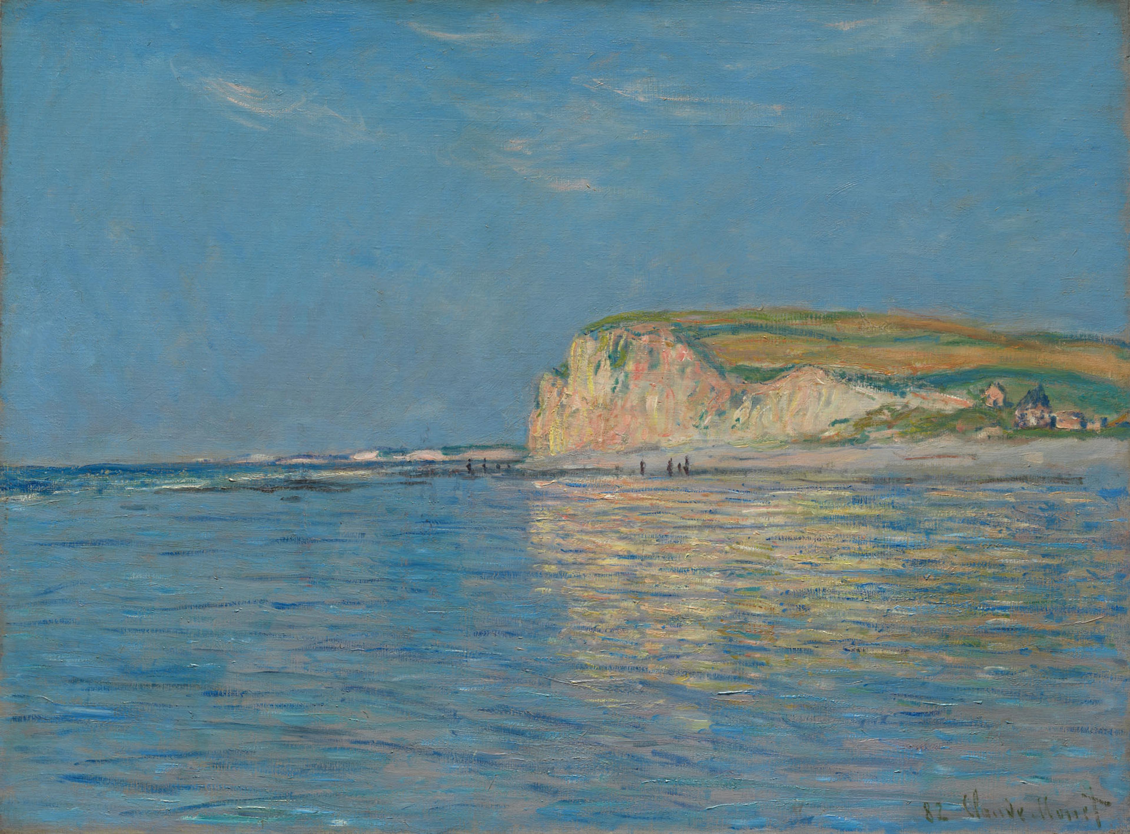 Claude Monet. <i>Low Tide at Pourville, near Dieppe</i>, 1882, 1882. Oil on fabric. The Cleveland Museum of Art, Gift of Mrs. Henry White Cannon 1947.196