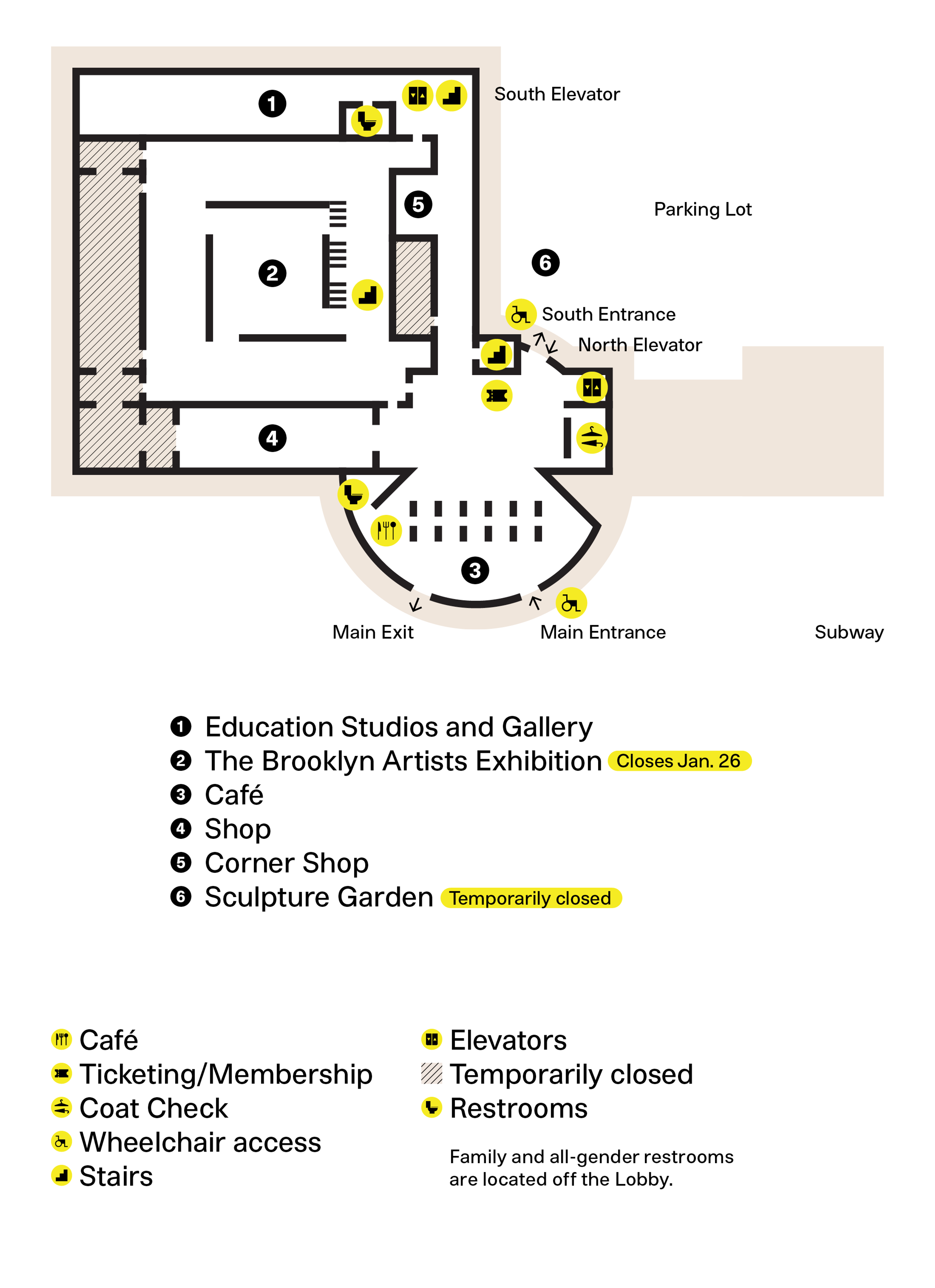 Map of the first floor