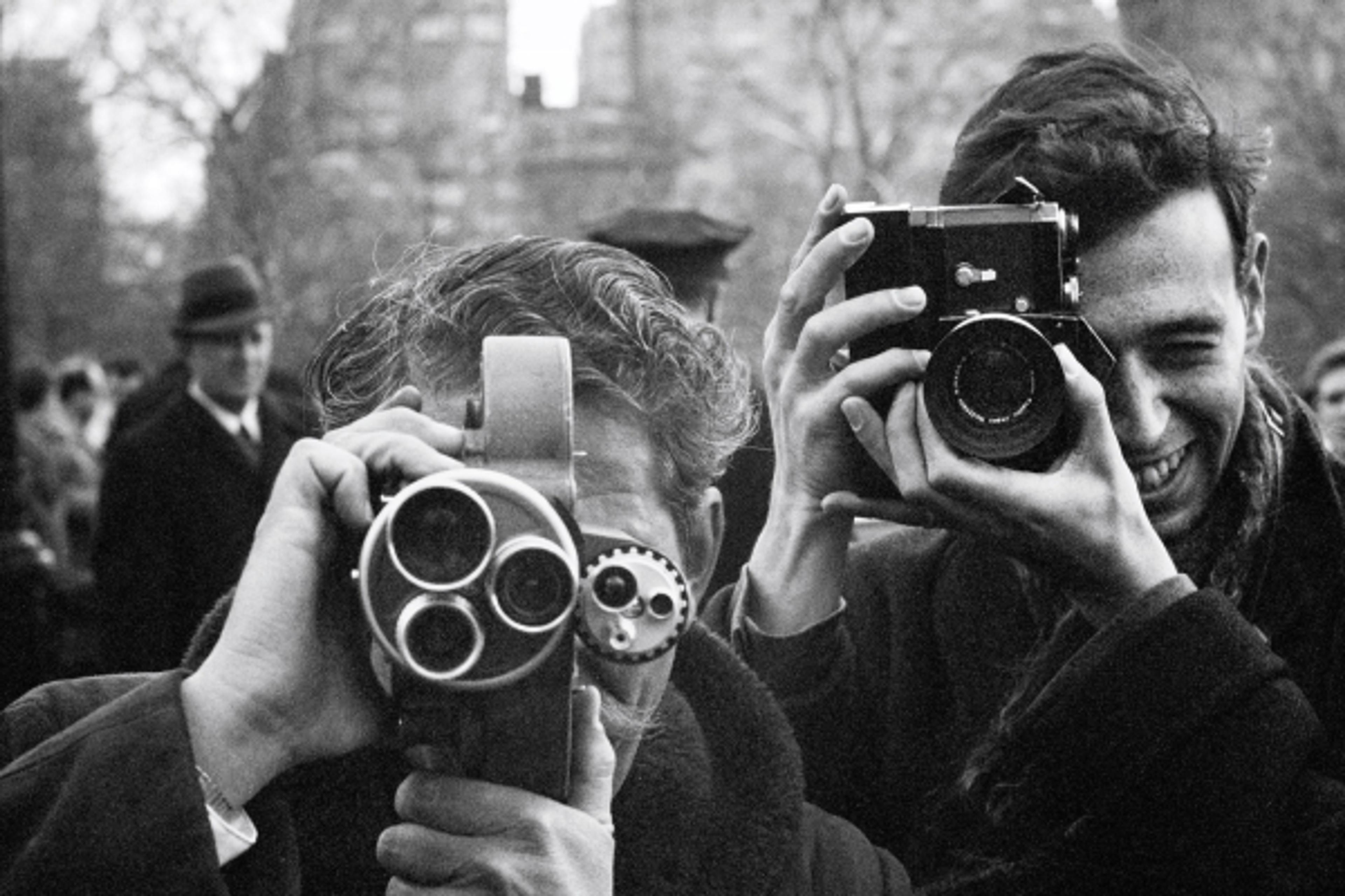 Paul McCartney. Photographers in Central Park. New York, February 1964. Pigmented inkjet print. Copyright Paul McCartney under exclusive license to MPL Archive LLP