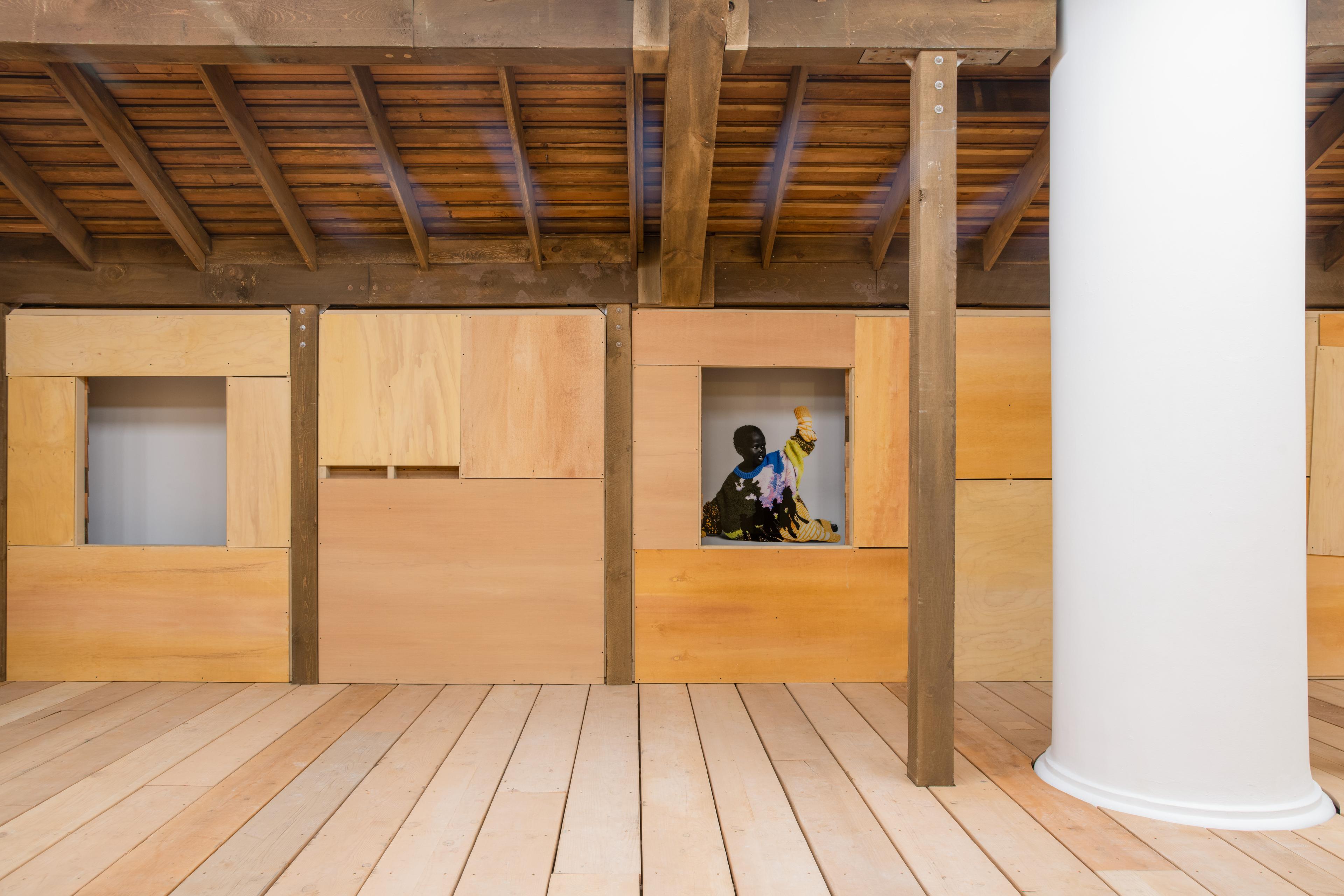 Installation view, Virgil Abloh: “Figures of Speech.” Brooklyn Museum, July 1, 2022–January 29, 2023. (Photo: Danny Perez, Brooklyn Museum)