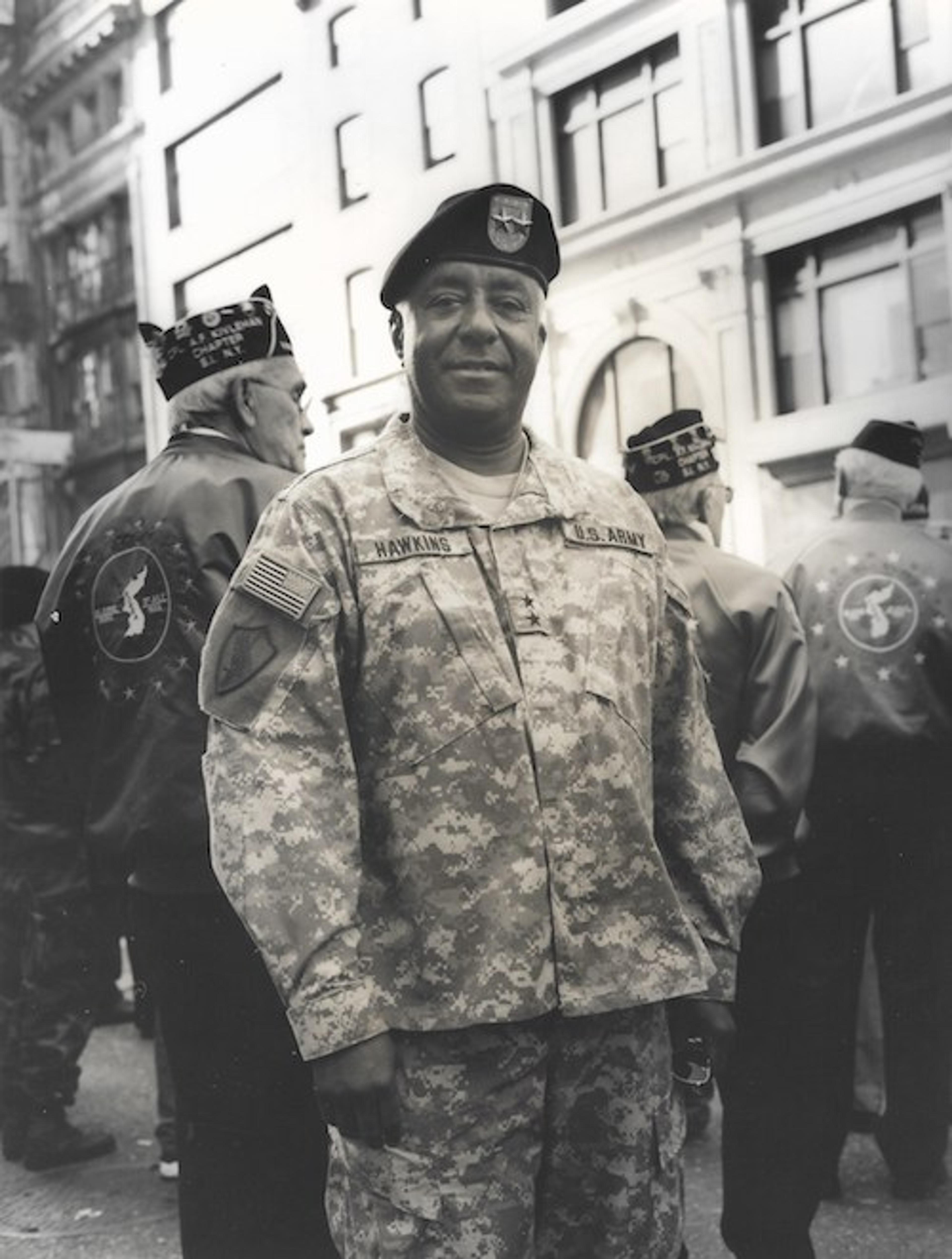 Jamel Shabazz (born Brooklyn, New York, 1960). <i>Major General Hawkins</i>, Midtown Manhattan, New York, 2004. © Jamel Shabazz