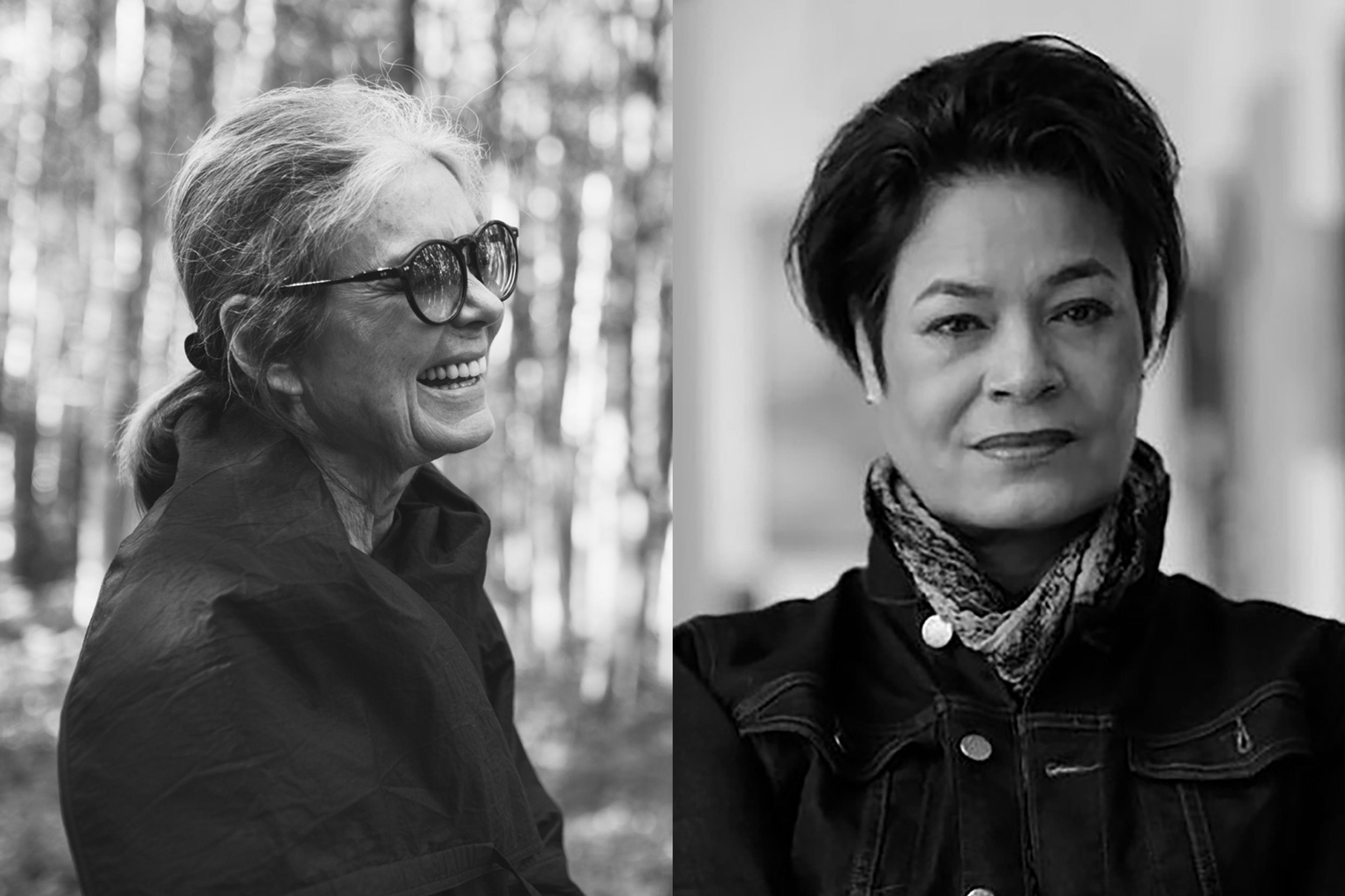 Gloria Steinem (left). Photo by Carley Romeo; Deborah Jiang-Stein (right). Photo by Terry Gydesen