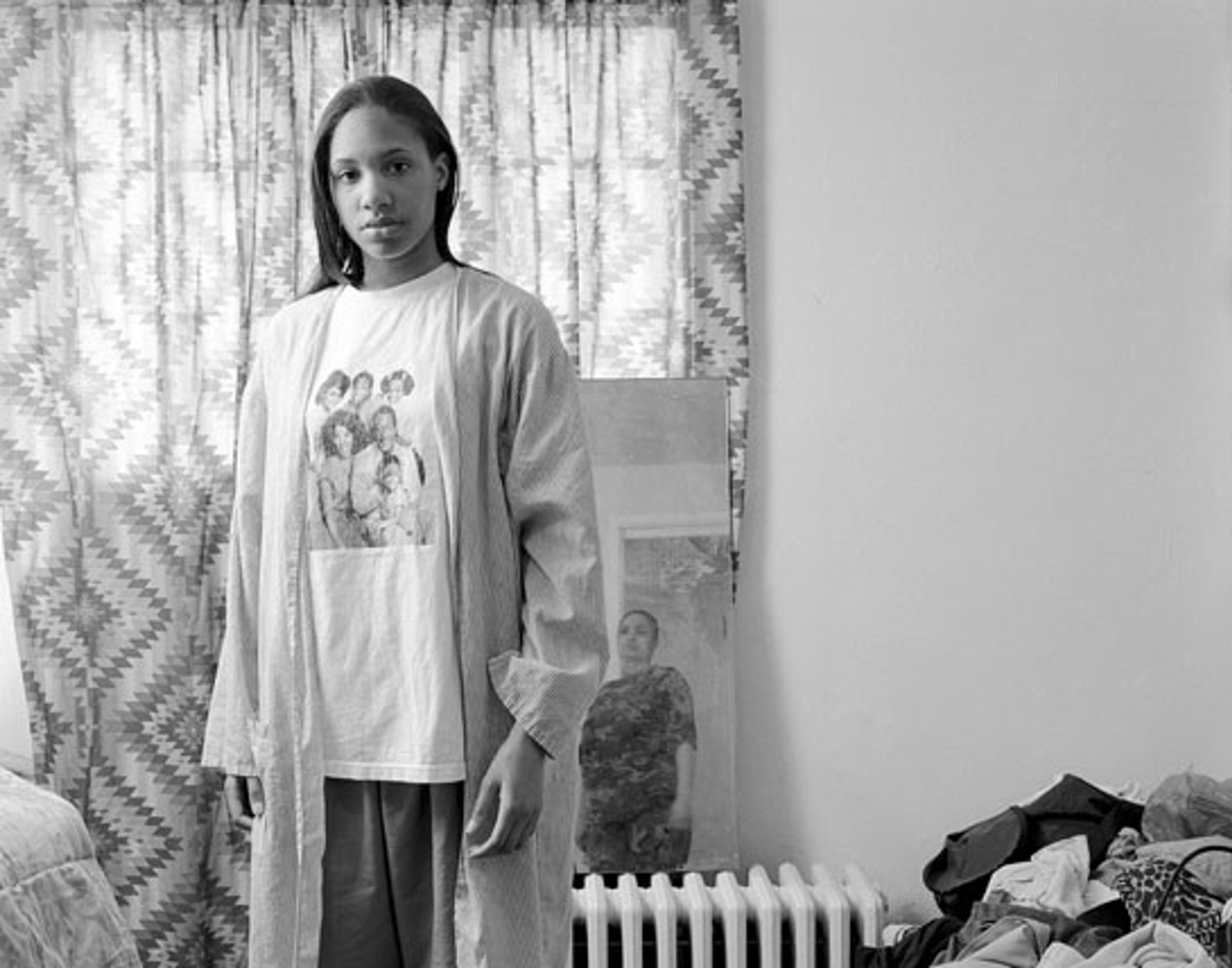 LaToya Ruby Frazier (American, b. 1982). Huxtables, Mom and Me, 2009. Gelatin silver photograph, 15 × 191⁄4 in. (38.1 × 48.9 cm). Brooklyn Museum, Emily Winthrop Miles Fund, 2011.63.3. © LaToya Ruby Frazier