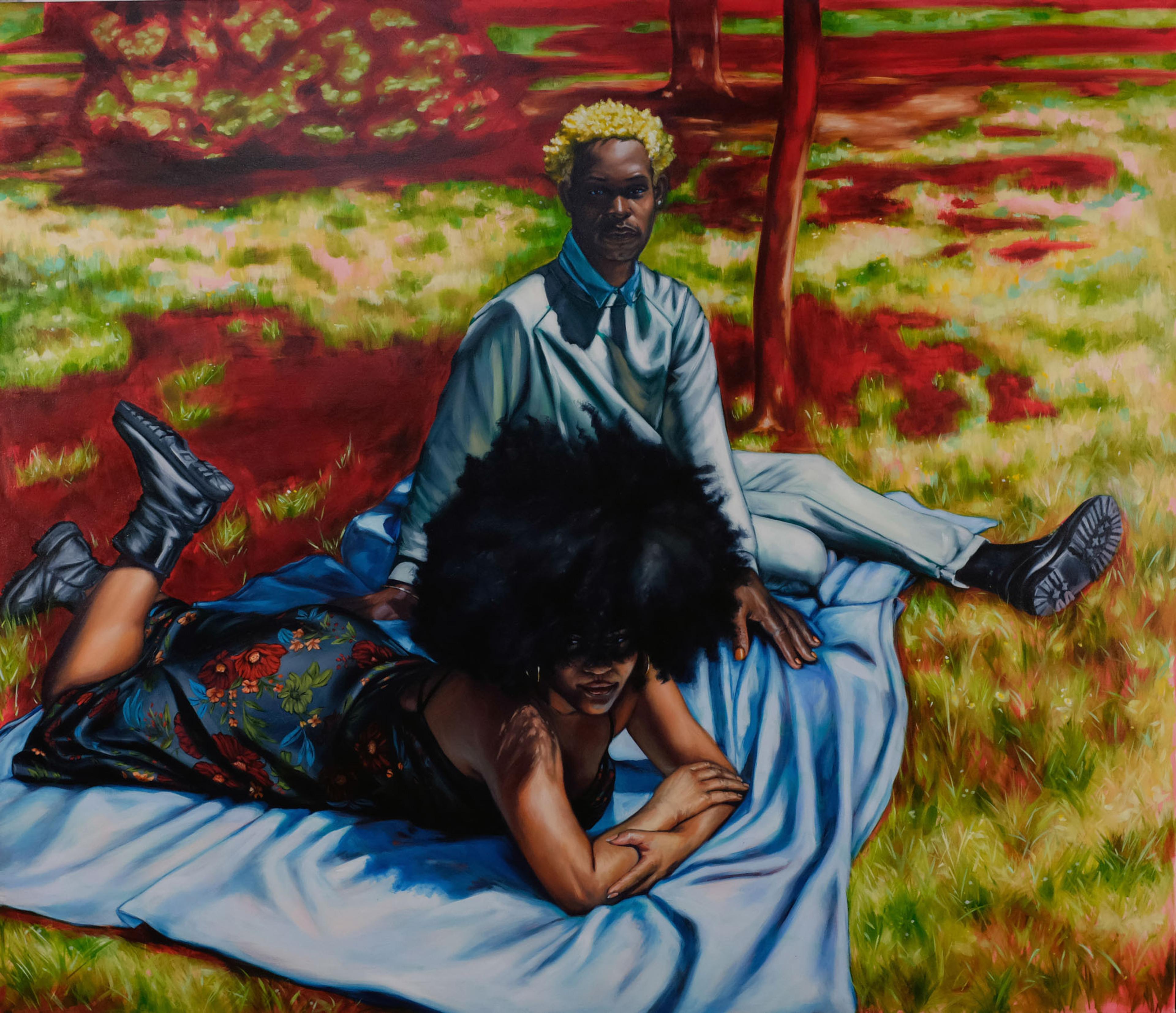 Tabitha Whitley. Botanic Luncheon, 2024. Oil on canvas. © Tabitha Whitley. Courtesy of the artist