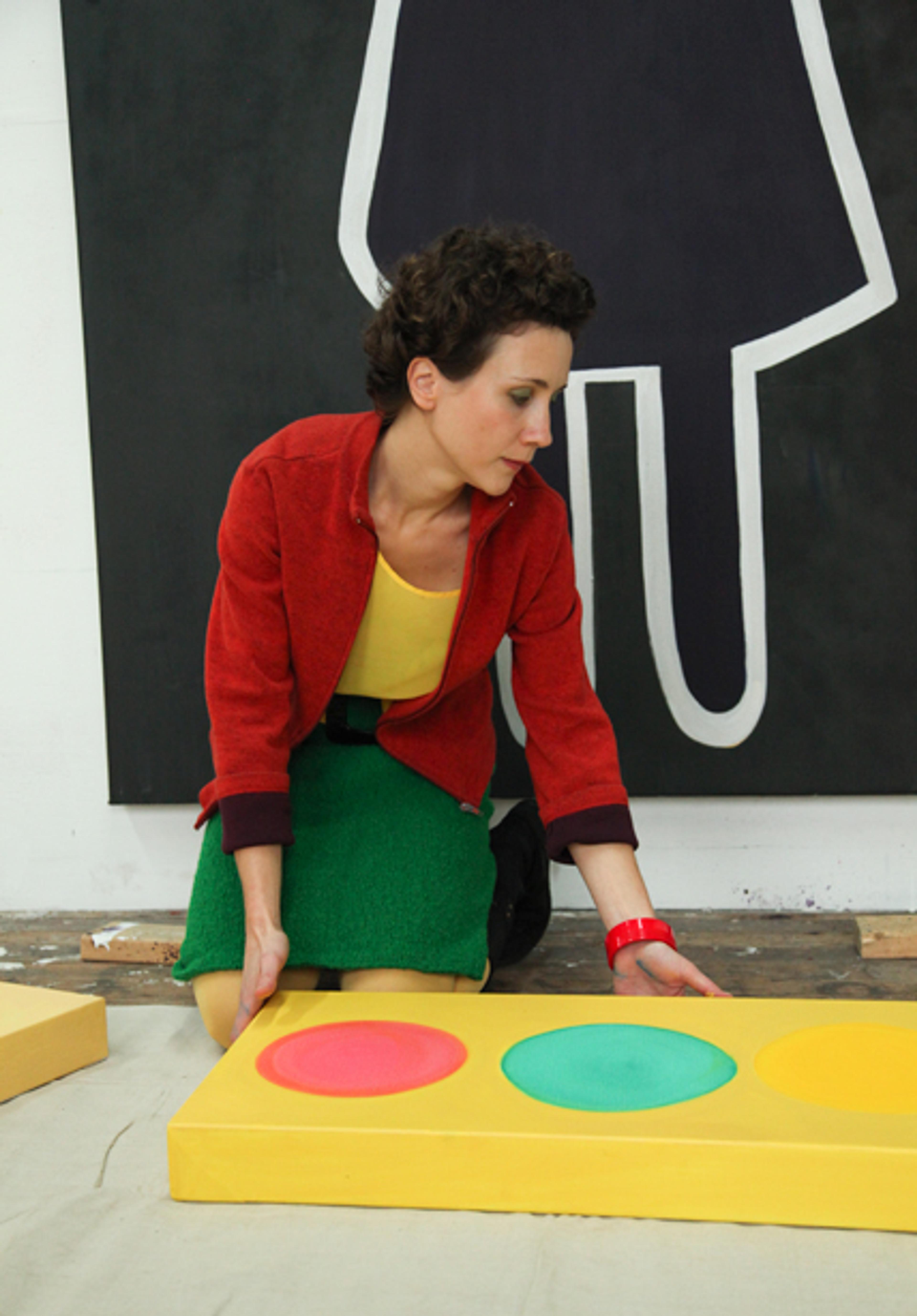 Shura Chernozatonskaya in her studio. Photo courtesy of Pierce Jackson