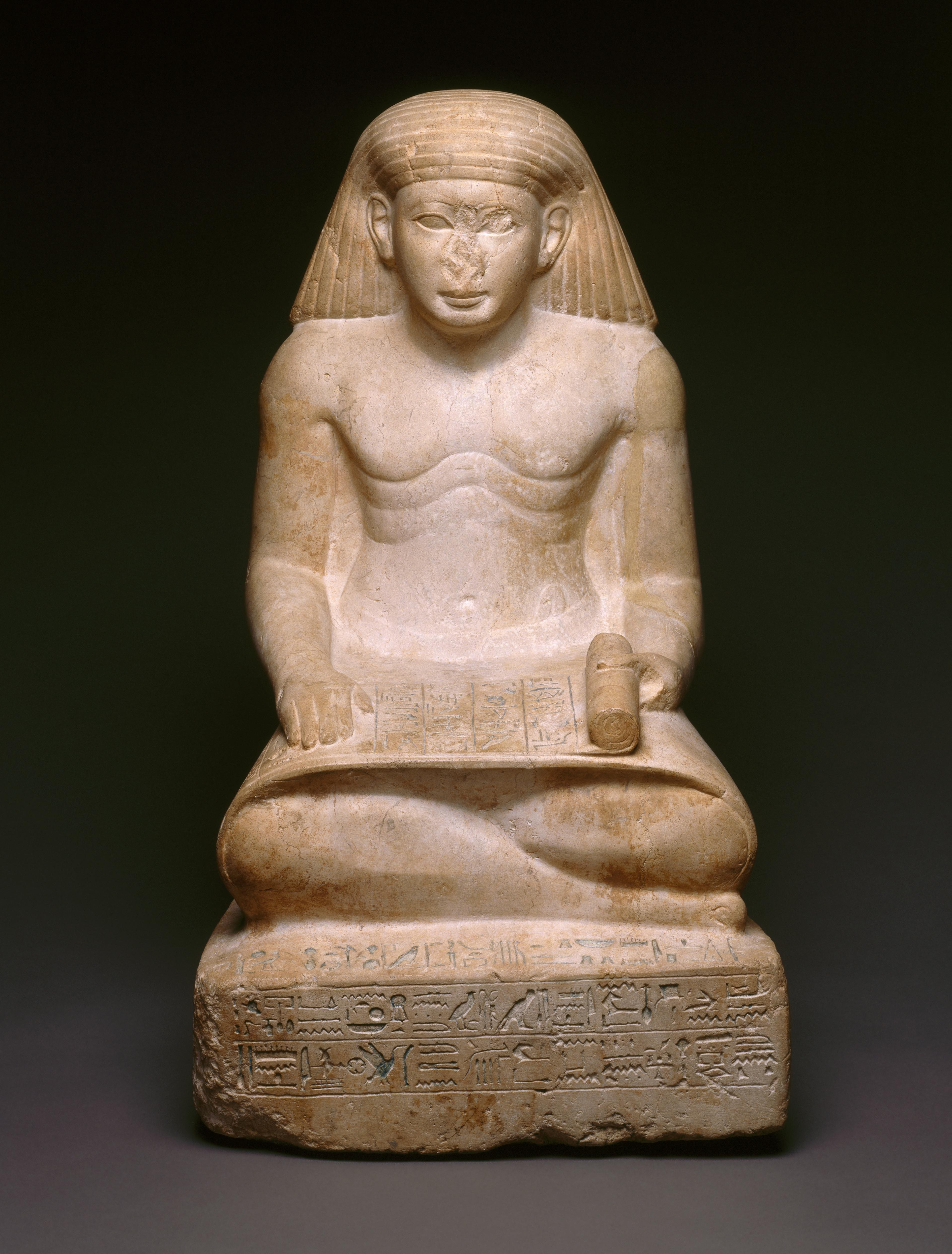 Ancient Egyptian artist. <i>Amunhotep, Son of Nebiry</i>, circa 1426–1400 B.C.E. Limestone, pigment. Brooklyn Museum; Charles Edwin Wilbour Fund, 37.29E.