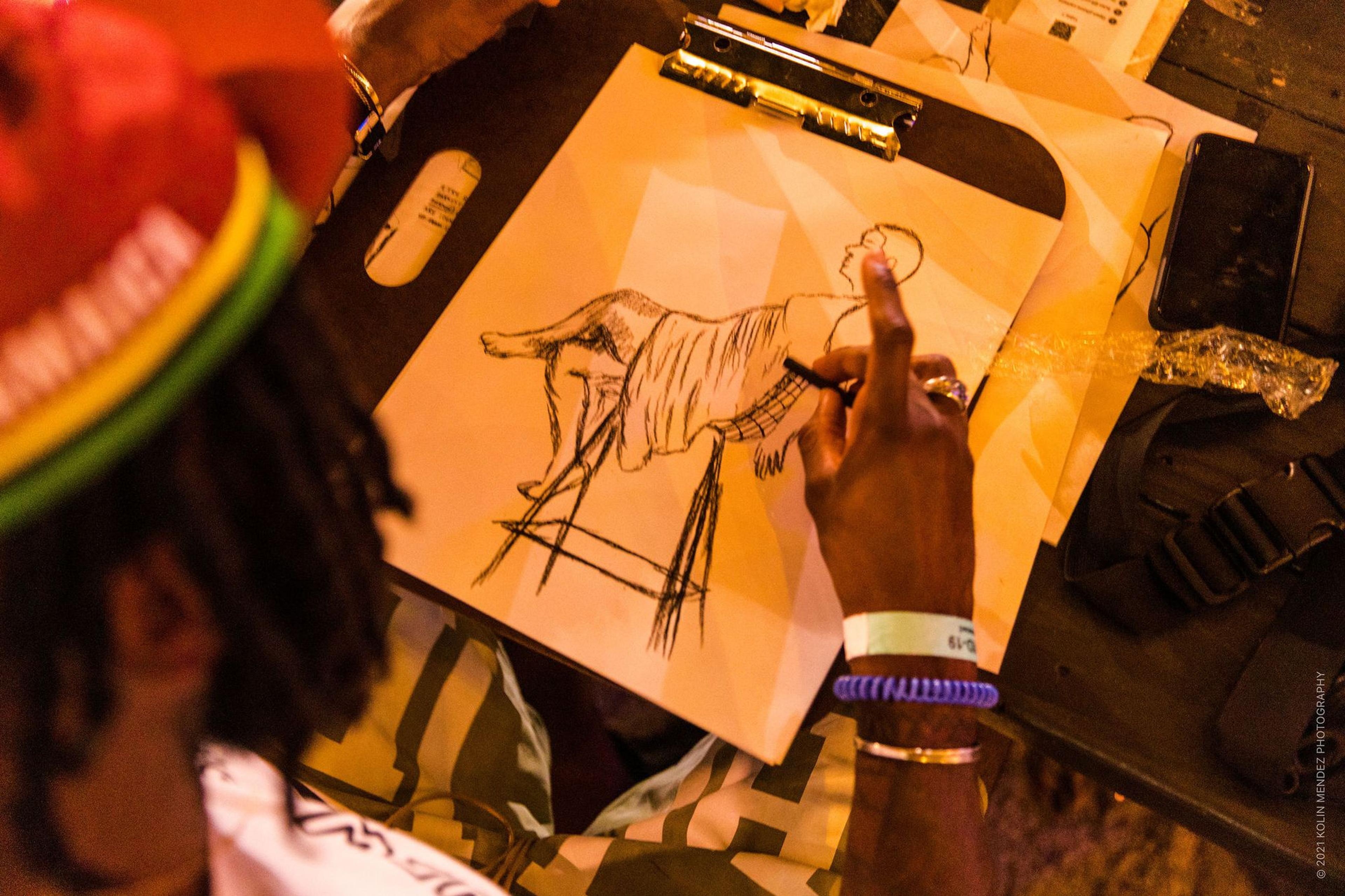 Drink and Draw, July 2021. (Photo: Kolin Mendez)